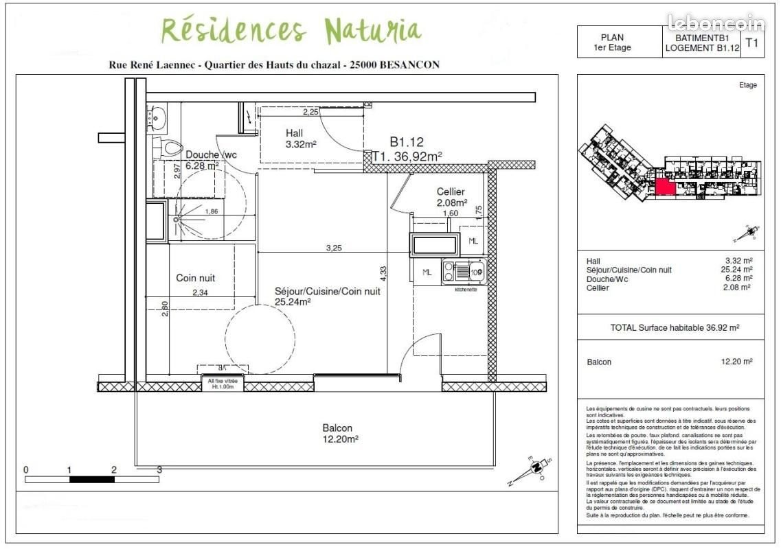 Appartement à louer, 36m², Besançon