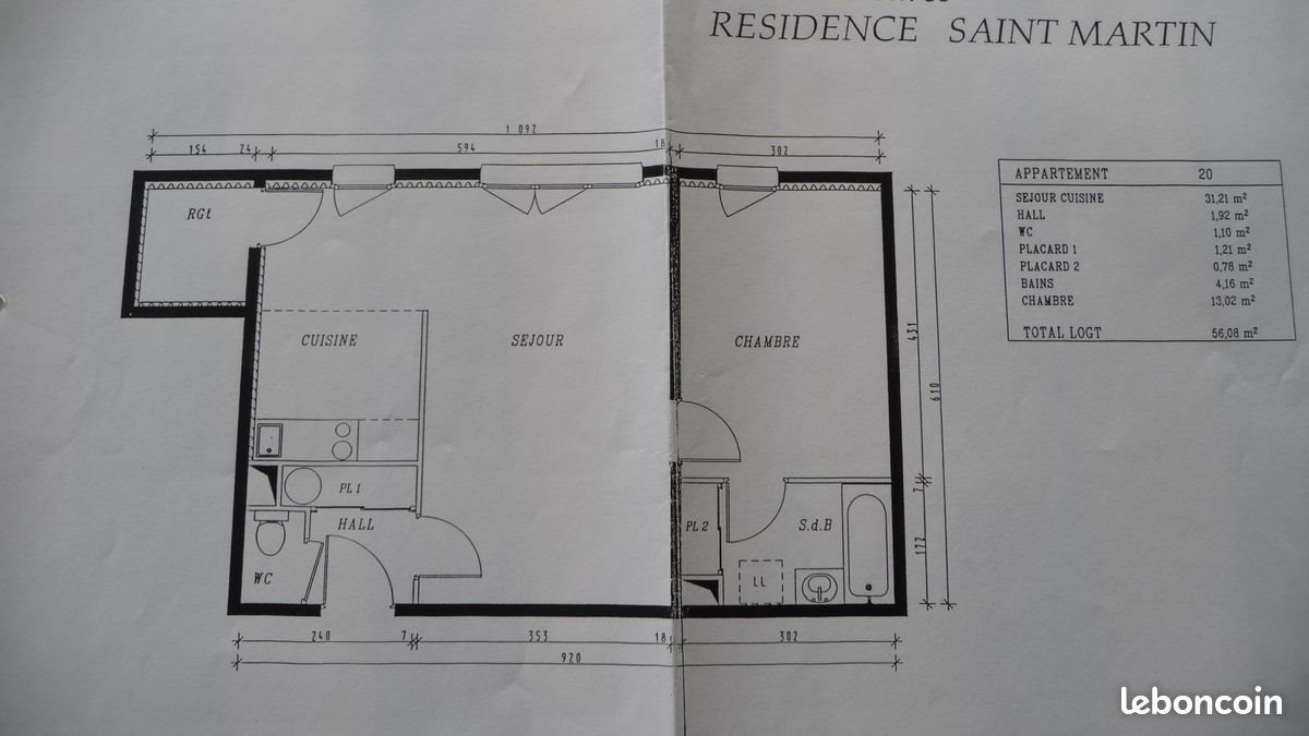 Appartement à louer, 56m², Croix