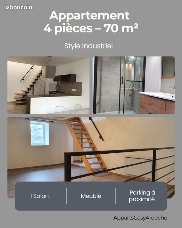 Appartement à louer, 70m², Villeneuve-de-Berg