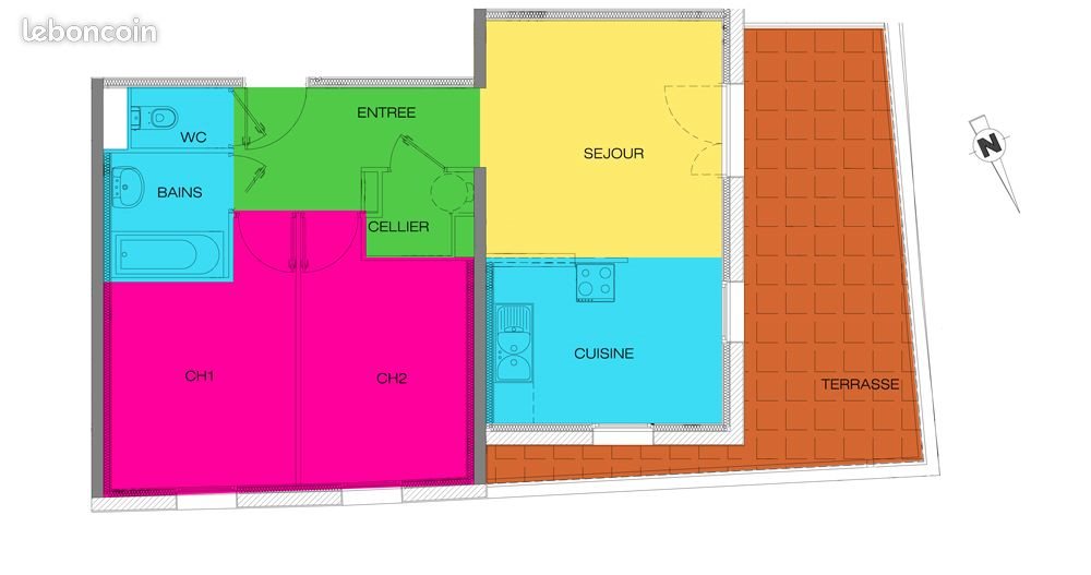 Appartement à louer, 53m², Avrillé