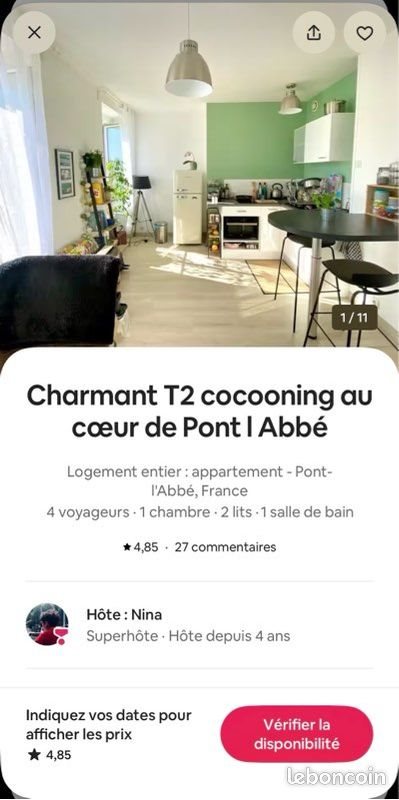 Appartement à vendre, 38m², Pont-l'Abbé