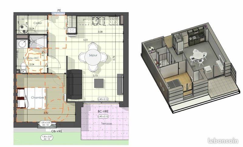 Appartement à vendre, 44m², Neuville-de-Poitou