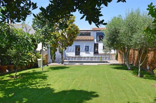 Stone village house with large garden