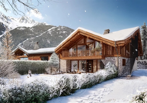 Barnes Chamonix - Les Bois - 4 Schlafzimmer - Vefa - Blick auf den Mont Blanc