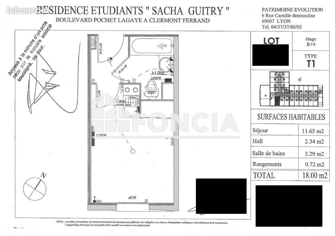 Appartement à vendre, 17m², Clermont-Ferrand