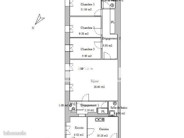 Maison à louer, 98m², Lyon 2ème