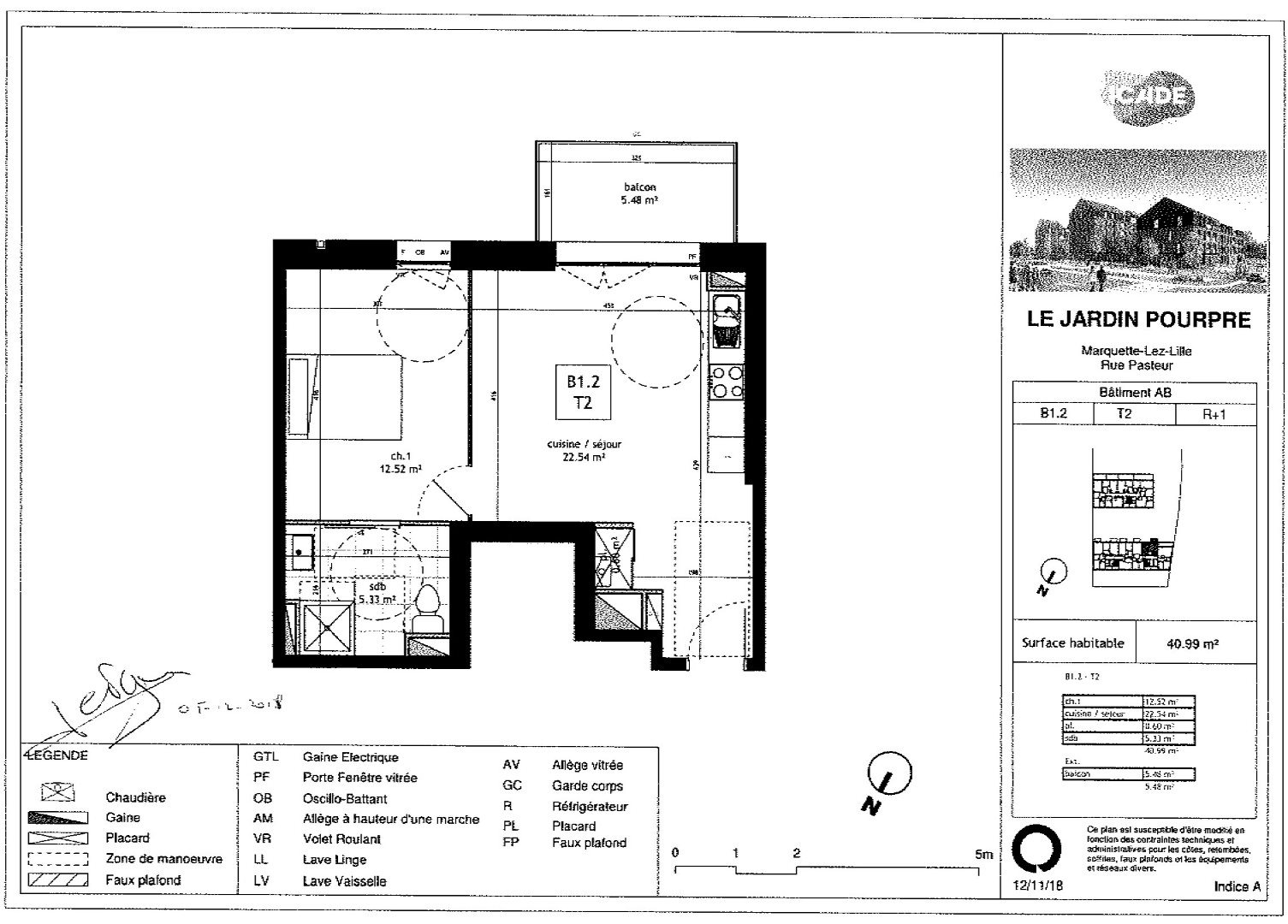 Appartement à louer, 40m², Marquette-lez-Lille