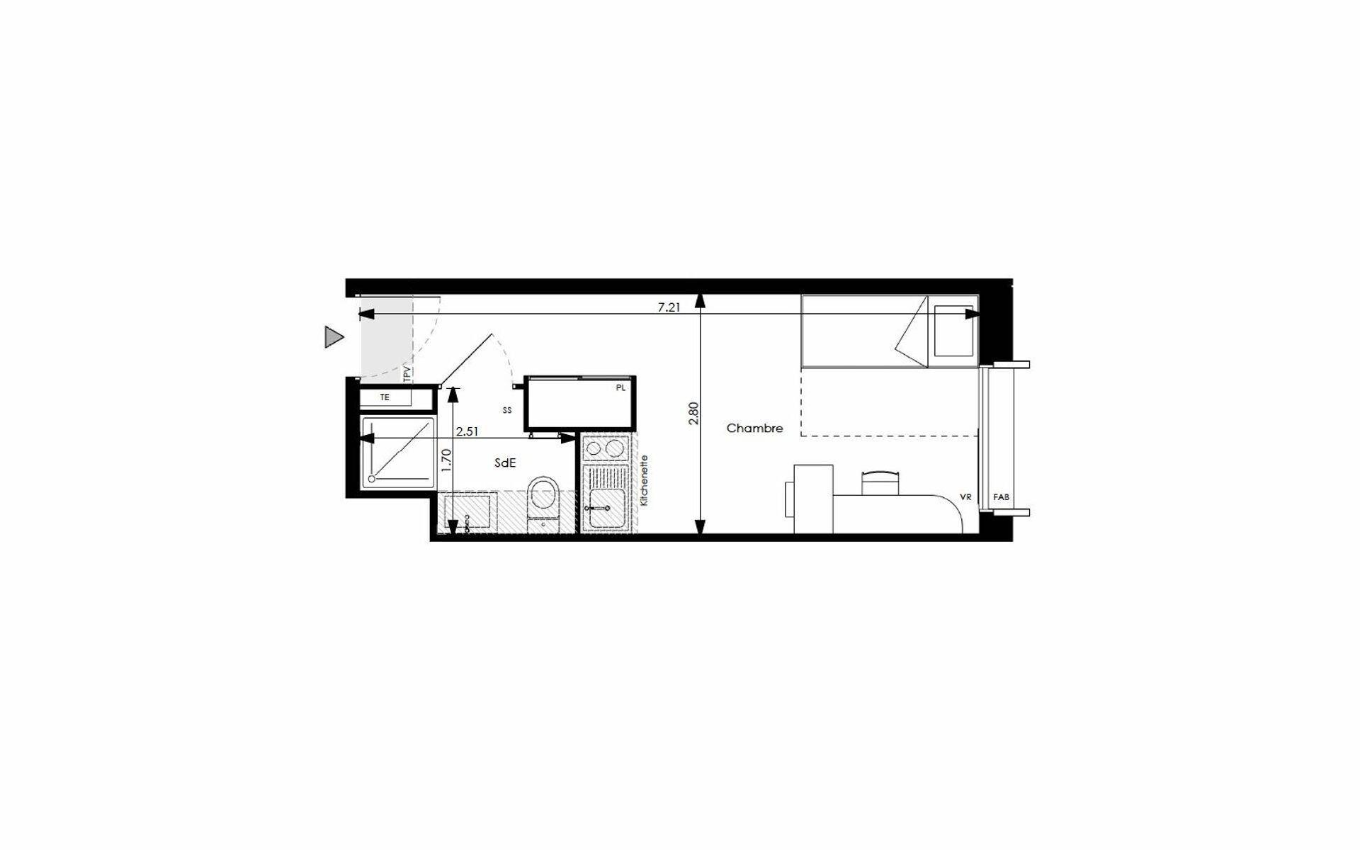 Appartement à vendre, 19m², Le Mans