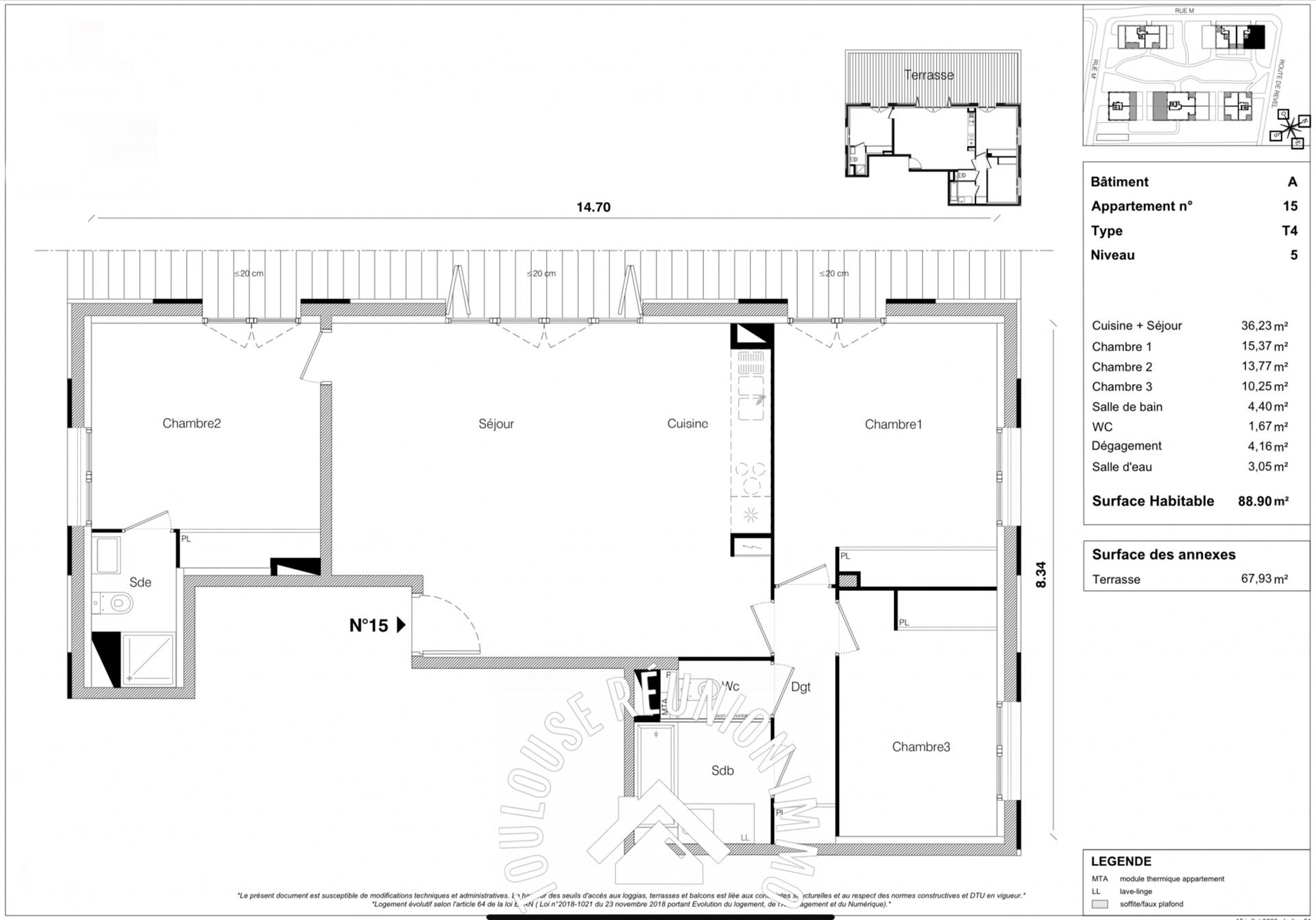 Appartement à vendre, 88m², Toulouse