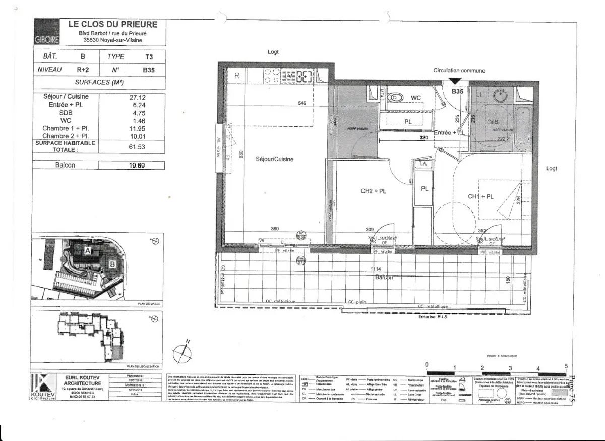 Appartement à louer, 61m², Noyal-sur-Vilaine