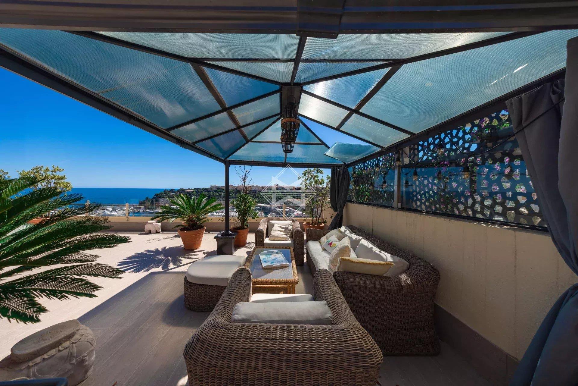Exceptional Duplex with Rooftop Terrace and Panoramic View of Port Hercule