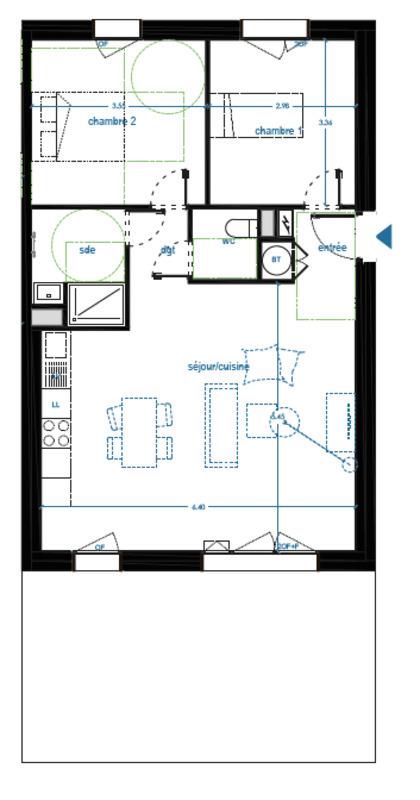 Appartement à vendre, 66m², Canéjan