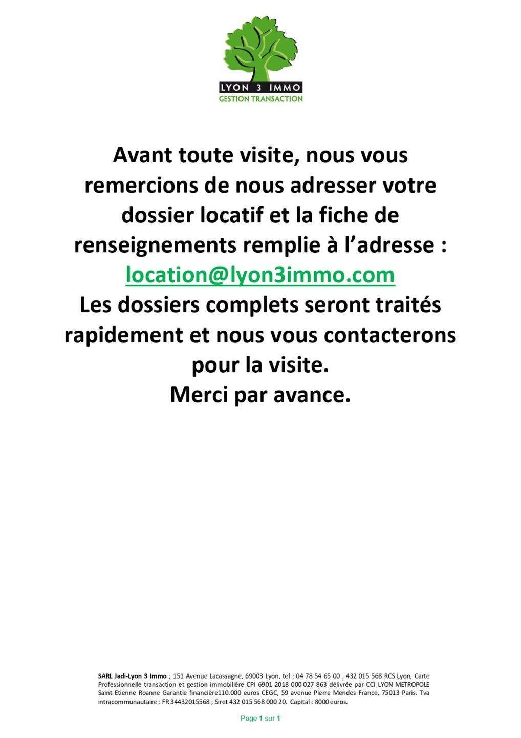 Appartement à louer, 93m², Lyon 3ème