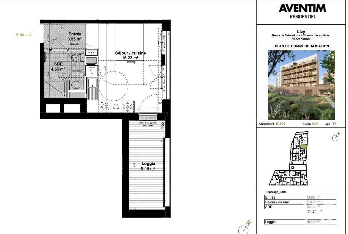Appartement à vendre, 24m², Nantes