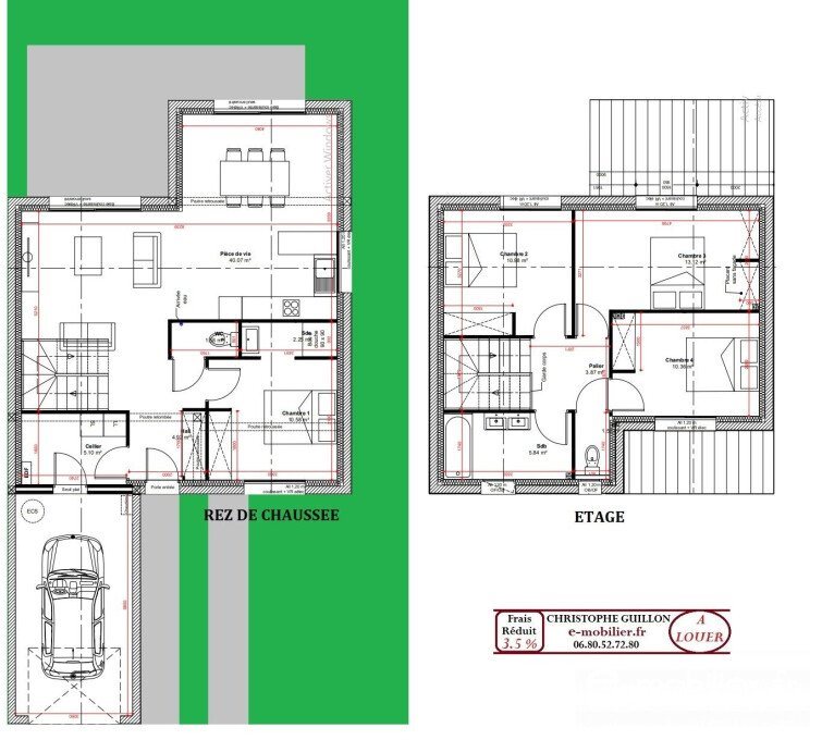 Maison à louer, 110m², Orgères