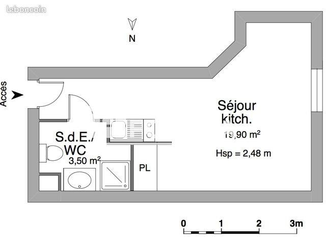 Appartement à louer, 23m², Le Havre