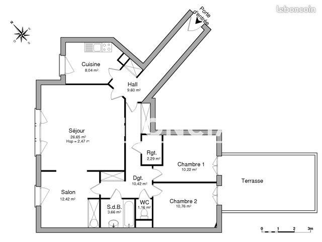 Appartement à louer, 95m², Rouen