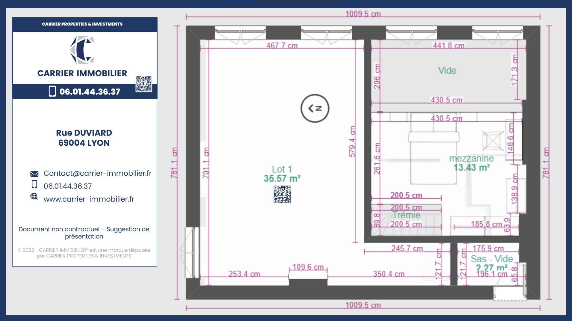 Appartement à vendre, 24m², Lyon 4ème