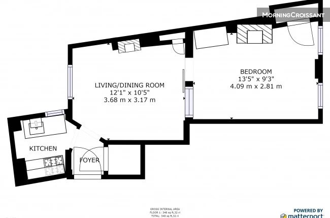 Appartement à louer, 34m², Paris 17ème