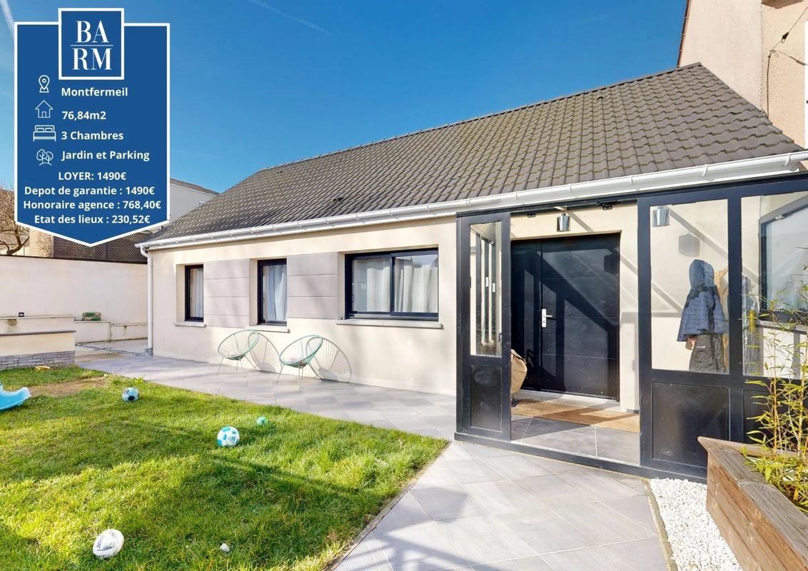 Maison à louer, 77m², Montfermeil