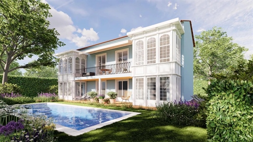 Super Magagnosc, villa in renovatie, uitzicht op zee, 2 appartementen, zwembad