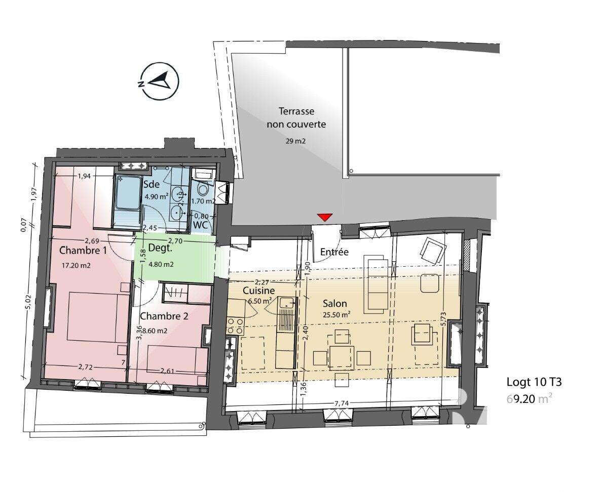 Appartement à vendre, 69m², Clermont-Ferrand