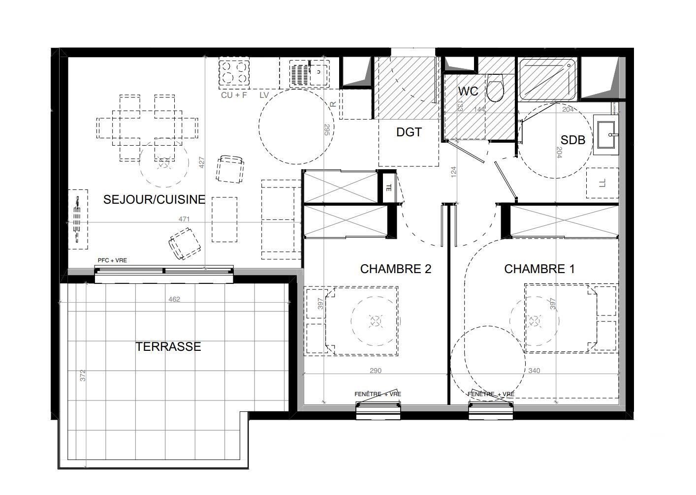 Appartement à vendre, 61m², Baillargues