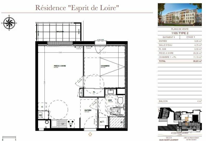Appartement à louer, 39m², Orléans