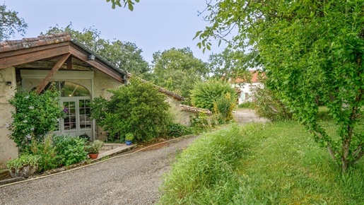 Set of two stone houses.