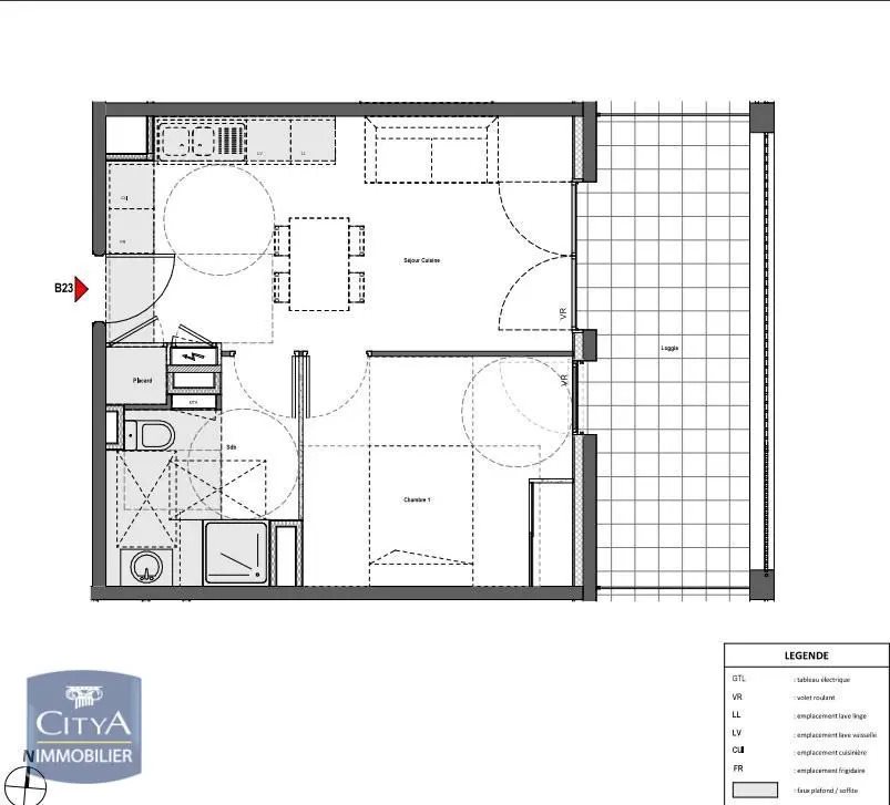 Appartement à louer, 37m², Saint-Etienne