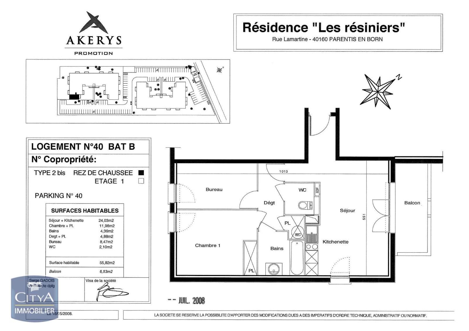 Appartement à louer, 56m², Parentis-en-Born