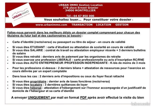 Appartement à louer, 20m², Montpellier