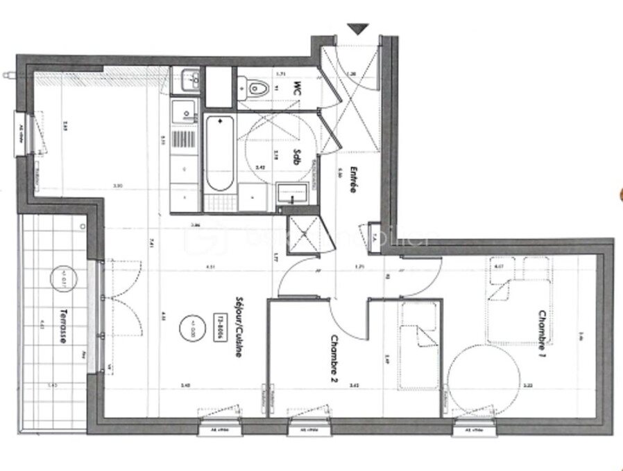Appartement à vendre, 61m², Orléans
