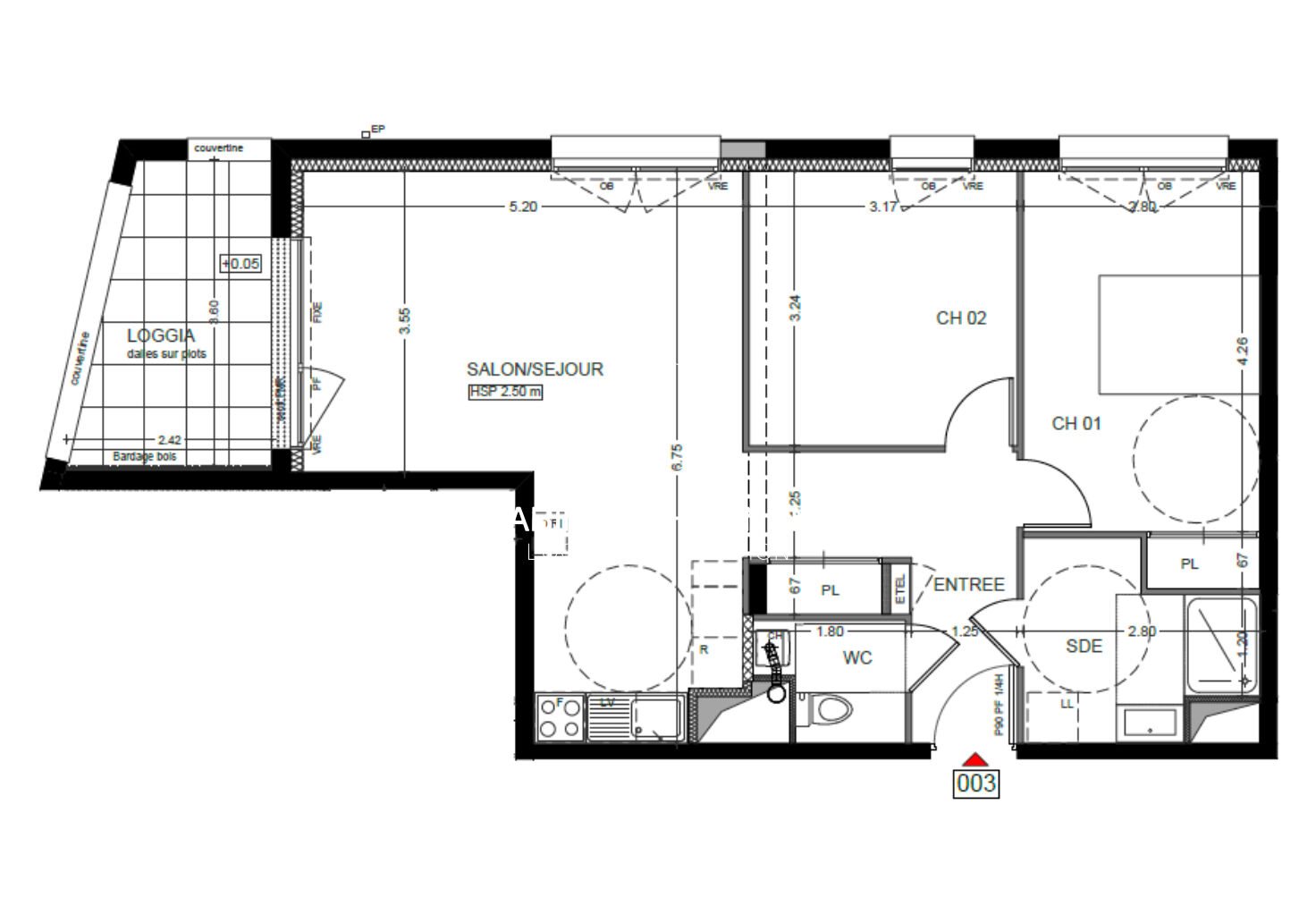 Appartement à louer, 64m², Pleurtuit