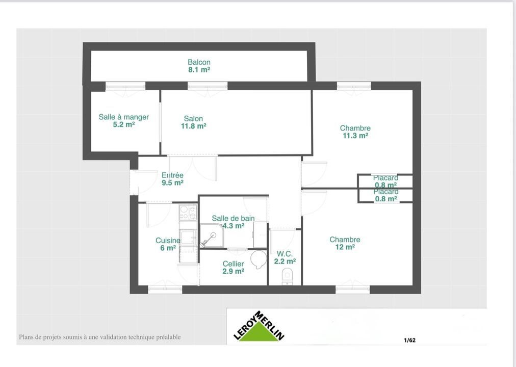 Appartement à louer, 66m², Valréas