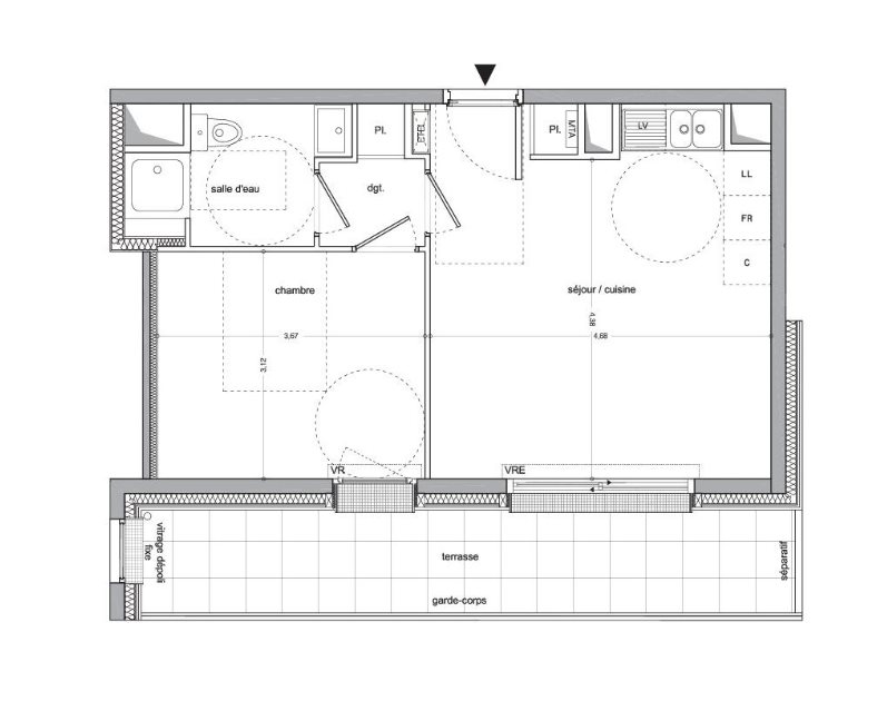 Appartement à louer, 41m², Nantes