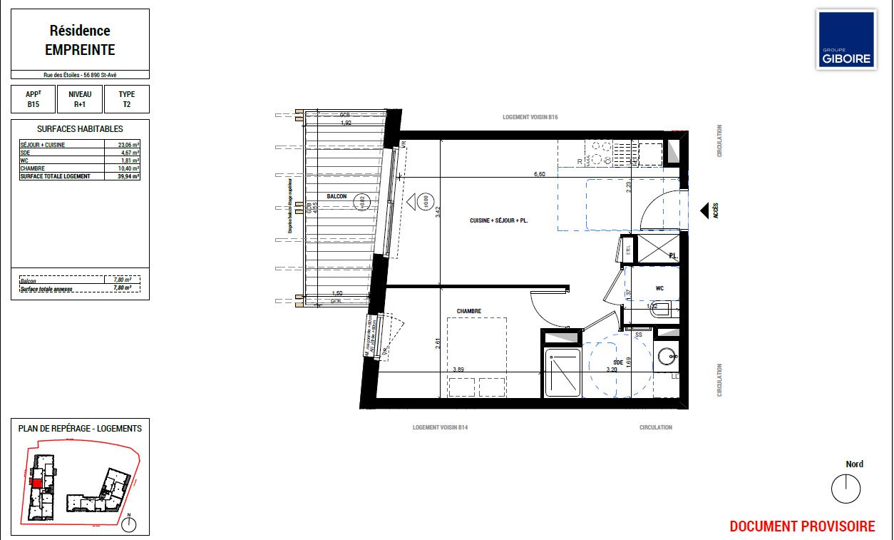 Appartement à louer, 39m², Saint-Avé