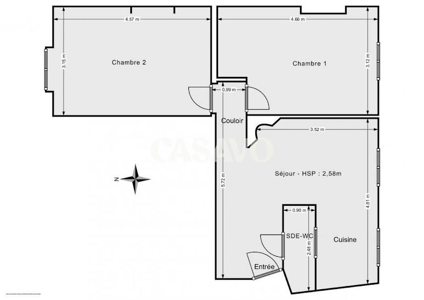 Appartement à vendre, 50m², Paris 18ème