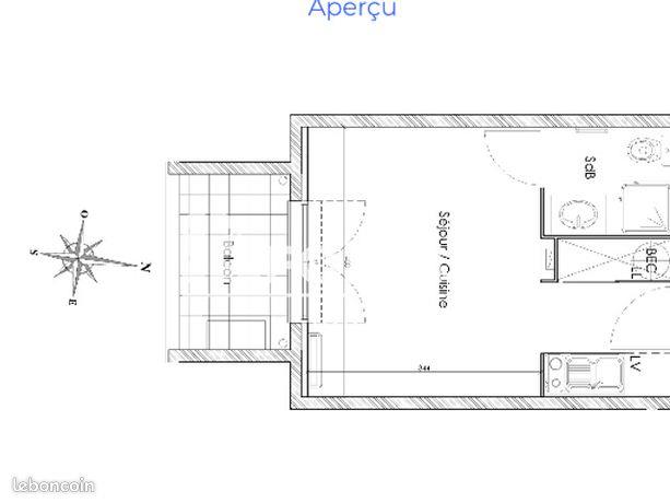 Maison à louer, 20m², Marseille 10ème