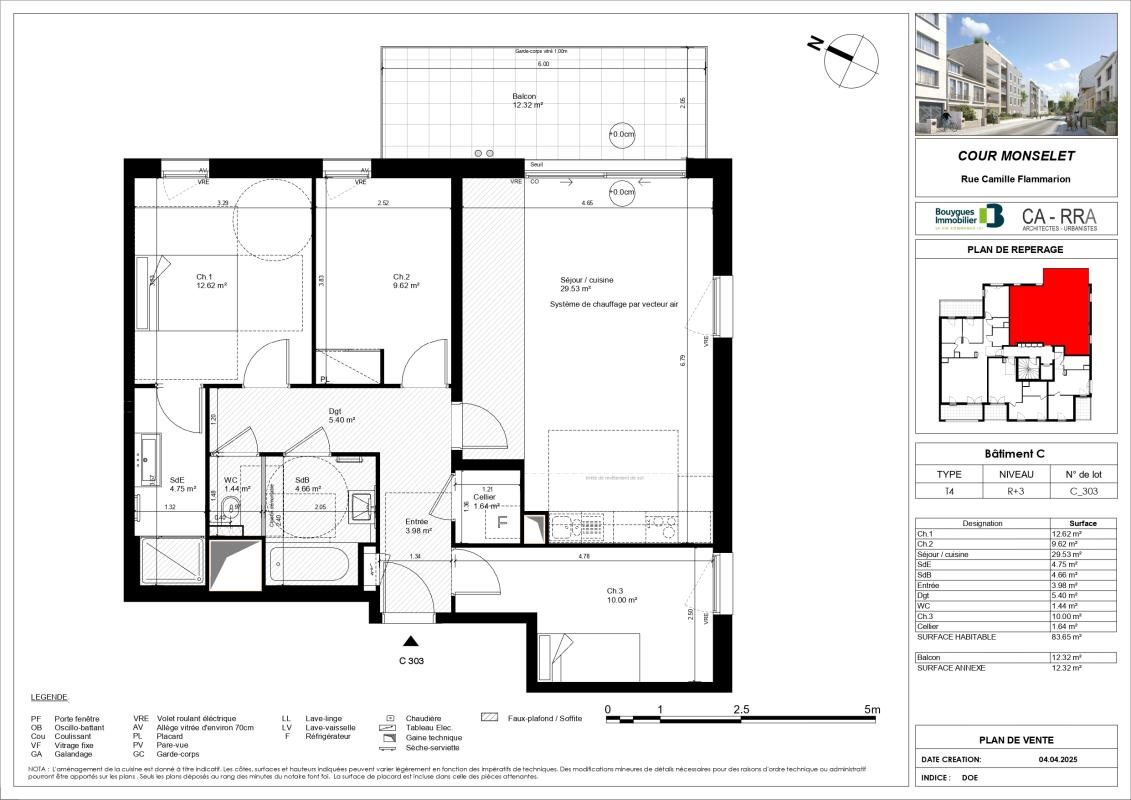 Appartement à louer, 83m², Nantes