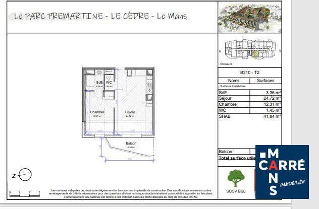 Appartement à vendre, 45m², Le Mans