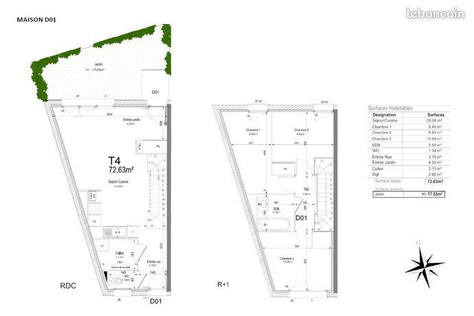 Appartement à vendre, 72m², Amiens