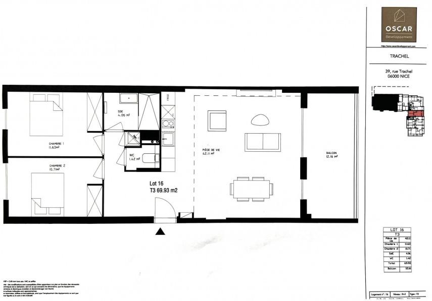 Appartement à vendre, 70m², Nice