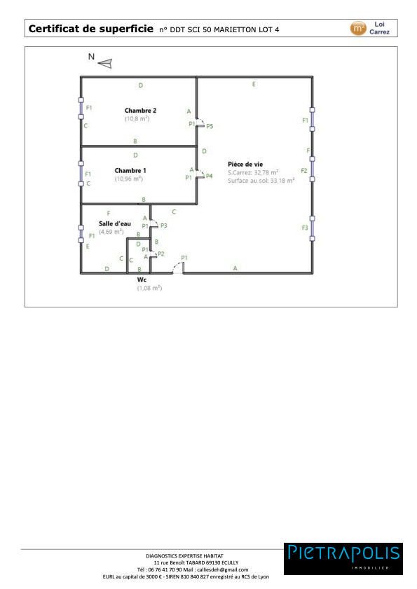 Appartement à vendre, 60m², Lyon 9ème