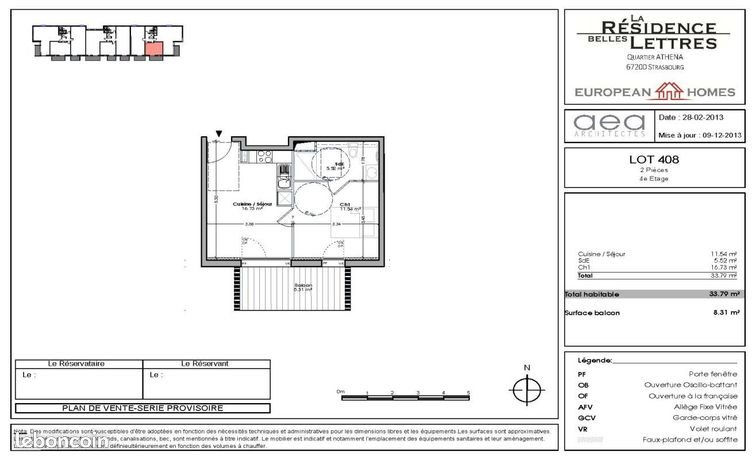 Appartement à louer, 33m², Strasbourg