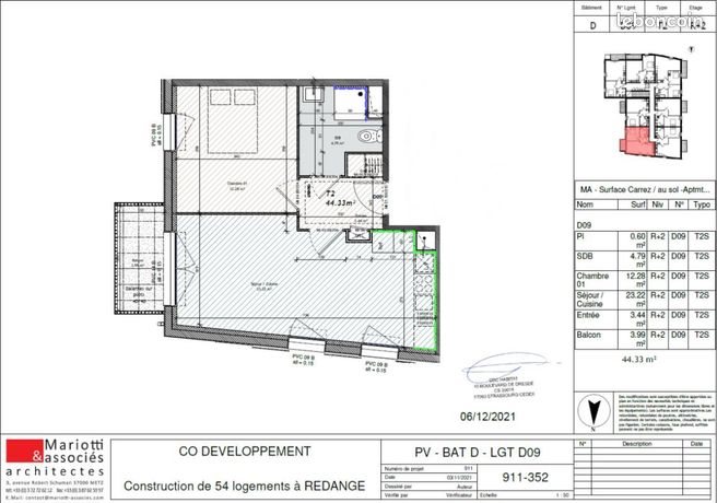Appartement à louer, 44m², Rédange