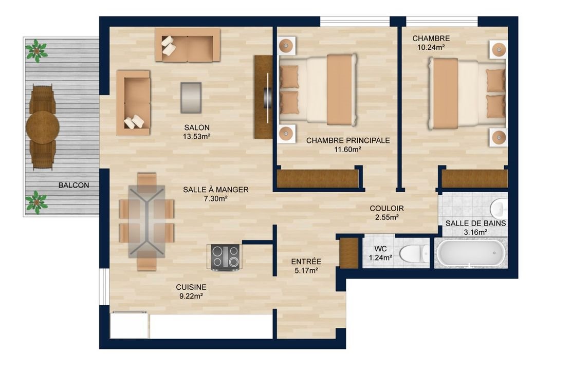 Appartement à louer, 64m², Annemasse