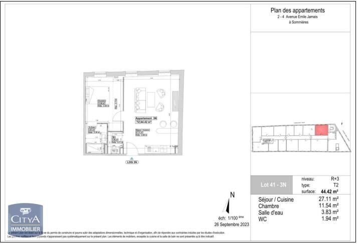 Appartement à louer, 44m², Sommières