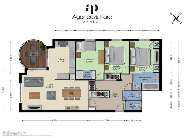 Maison à louer, 84m², Annecy