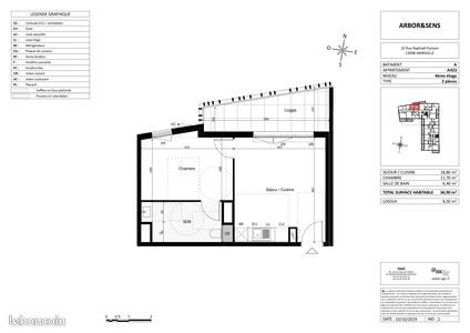Appartement à louer, 36m², Marseille 8ème